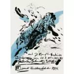 Abstrakte künstlerische Illustration für Galerie-Ausstellung
